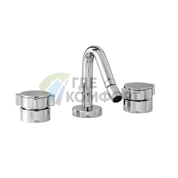 Смеситель для биде Stella Aster на 3 отверстия: стильный хром (AT 00206 CR00) - фото 1