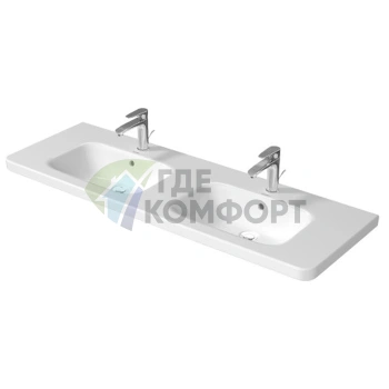 Раковина Duravit DuraStyle подвесная 140x48см двойная по 1 отв цвет белый - фото 1