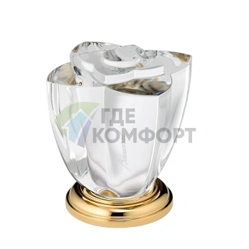 Смеситель для раковины с прозрачным стеклом в полированном золоте (U6A-F01-35) - фото 1