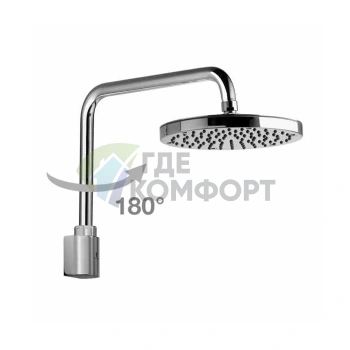 Душевая лейка Bossini Oki 200 мм с поворотной рукояткой, хром (H59405.030) - фото 1