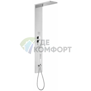 Душевая панель Bossini Manhattan с термостатом и 4 функциями, нержавеющая сталь, хром (L00897.030) - фото 1