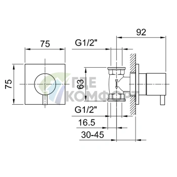 Fantini Внутренняя часть запорного вентиля 1/2 (19 00 4035A) - фото 2