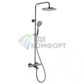 Термостатический смеситель для ванны FIMA|Carlo Frattini с верхним душем и душевой стойкой (F4884/RP259CR)