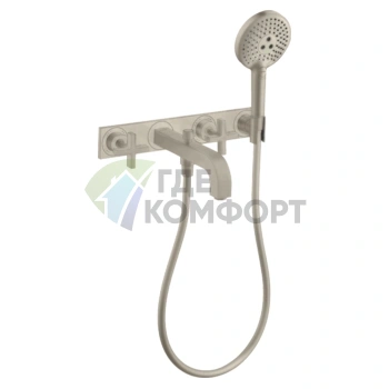 Смеситель для ванны AX Citterio в шлифованном никеле с хромом (39441820) - фото 1