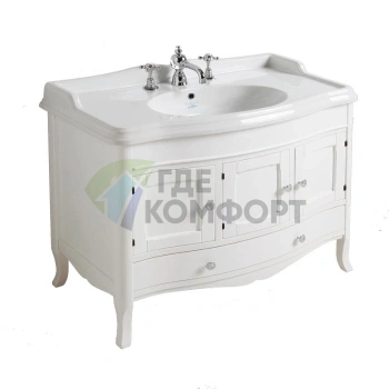 Раковина-консоль SIMAS Arcade 105 105x56 см, белая, с отверстием под смеситель - фото 1