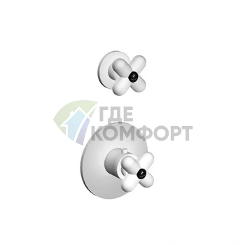 Встраиваемый термостат для душа Fantini I Balocchi на 1 источник, 3/4, белый матовый (60 29 0601B) - фото 1