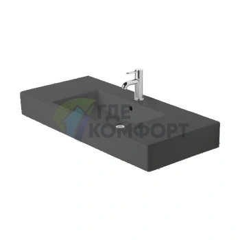 Раковина Duravit Vero для мебели с перел с 3 отв под смеситель 1050x490мм Цвет Черный - фото 1