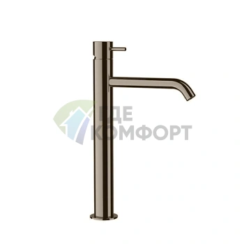 Смеситель для раковины Kerasan Nolita однорычажный, на 1 отверстие, без донного клапана, цвет никель (922794 ni) - фото 1