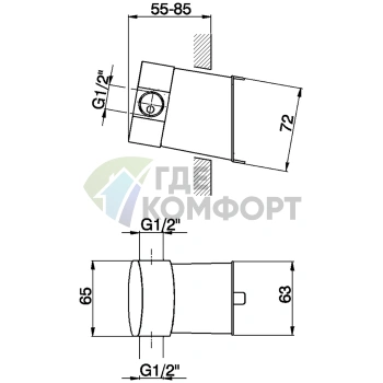 Однорычажный настенный смеситель CISAL для раковины (ZA01551004) - фото 2