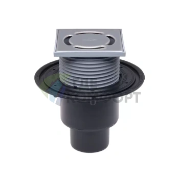 Трап HL310N с решеткой 115x115мм с вертикальным выпуском DN110/75/50 - фото 1