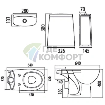 Унитаз-компакт подвесной IFO Arret 33602000 - фото 3