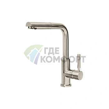 Смеситель кухонный однорычажный CISAL с поворотным изливом 235 мм, нержавеющая сталь (LC000070D1) - фото 1