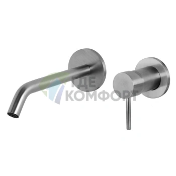 Смеситель для раковины FIMA Carlo Frattini Spillo Steel настенный, 160 мм, нержавеющая сталь (F3081NX8INOX) - фото 1