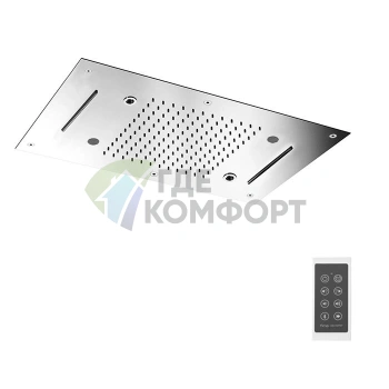 Верхний душ FIMA Carlo Frattini Harmonia с Bluetooth и хромотерапией, 700x400 мм, встраиваемый (F2904CR) - фото 1