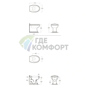 Унитаз приставной Simas Arcade AR 891 - фото 4