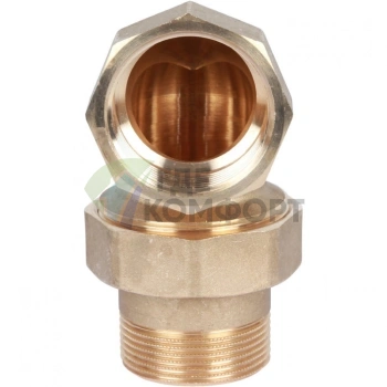 Разъемное угловое соединение американка ВН 1 1/2, уплотнение под гайкой o-ring кольцо Stout - фото 4