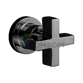 Запорный вентиль CISAL Barcelona 3/4 с штуцерами, черный матовый (BA00030340) - фото 1