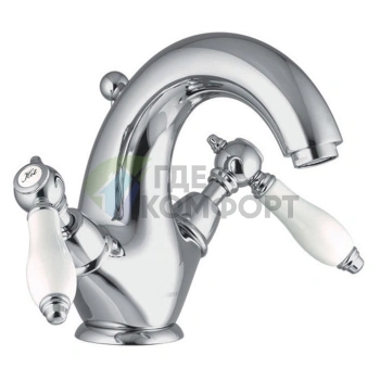 Смеситель для раковины FIMA|Carlo Frattini Herend однорычажный с донным клапаном, хром (F5431CR) - фото 1