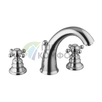 Смеситель для раковины Elizabeth FIMA Carlo Frattini на 3 отверстия с донным клапаном, хром (F5101CR) - фото 1