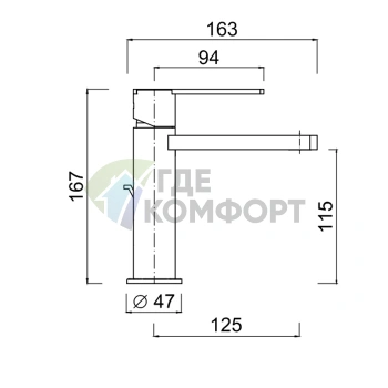 Смеситель для раковины высокий однорычажный SIMAS BERLIN с гибкой подводкой, хром (BEMMLP cr) - фото 2