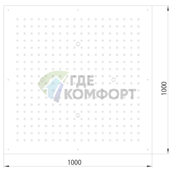 Верхний душ BOSSINI DREAM-XL CUBE 1000x1000 мм, хром (WI0376.030) - фото 2