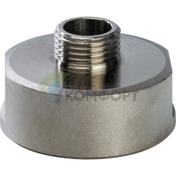 Переходник STOUT ВН 1 1/2 x 1/2 внутренняя/наружная резьба никелированный - фото 2