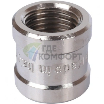 Муфта ВВ 1/4 никелированная Stout - фото 1