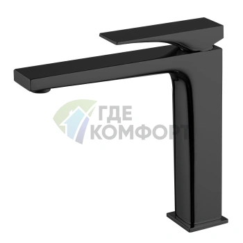 Смеситель для раковины Fima Carlo Frattini Zeta черный матовый, донный клапан, гибкая подводка (F3961LNNS) - фото 1