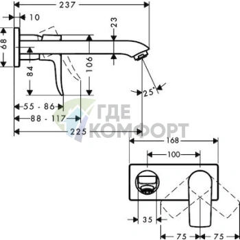 Стильный смеситель Hansgrohe Metris 31086000 для вашей раковины - фото 4