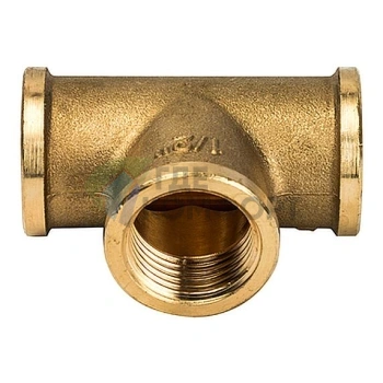 Тройник STOUT ВВ 1/2 с внутренней резьбой латунный - фото 2