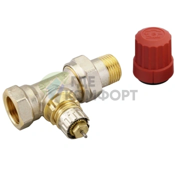 Клапан радиаторного терморегулятора прямой никелированный RTR-N 15 Danfoss 013G7014 (Данфосс) - фото 1