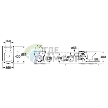 Комплект унитаза Roca Dama Senso с крышкой-сиденьем с микролифтом и инсталляцией Duplo WC - фото 4