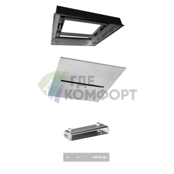 Верхний душ Fantini Acqua Zone Dream 530х530 мм с хромотерапией и функцией «Ливень» (75 38 C031) - фото 1