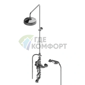 Душевой комплект Stella Italica Leve с термостатическим смесителем и верхним душем 220 мм (IL 06150 CR00) - фото 1