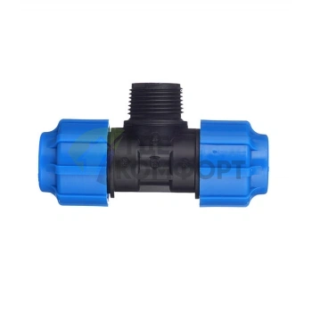 Тройник с наружной резьбой 25x1x25 ПНД Политэк - фото 2