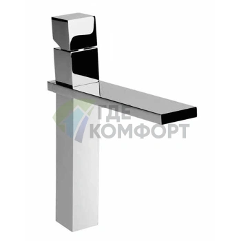 Однорычажный высокий смеситель для раковины Bossini Cube с заглушкой 1 1/4 (Z004302.030) - фото 1