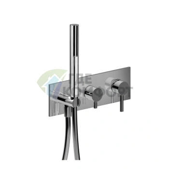 Смеситель для душа Fantini Nostromo встраиваемый на 2 выхода с ручным душем (хром) (50 02 E884B) - фото 1