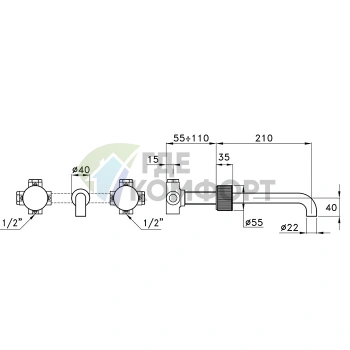 Stella Sirius Смеситель для мойки на 3 отверстия в цвете Темная бронза (SR01000BZ01) - фото 2
