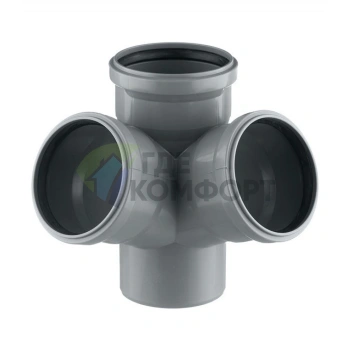 Крестовина канализационная HTED 110х110х110 67° двухплоскостная Ostendorf - фото 1