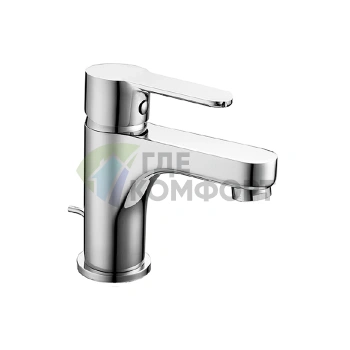 Однорычажный смеситель CISAL Tender для раковины с донным клапаном, хром (C200051021) - фото 1
