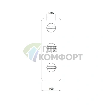 Термостатический смеситель для душа BOSSINI APICE: 2 выхода, хром, встраиваемая установка (Z035204.030) - фото 2