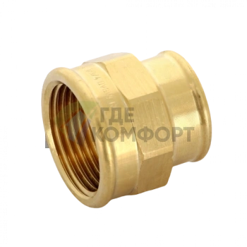 Муфта переxодная ВВ 1x3/4 бронза Viega - фото 4
