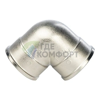 Угольник Stout внутренняя/внутренняя резьба латунный ВВ 1 1/4 никелированный - фото 4