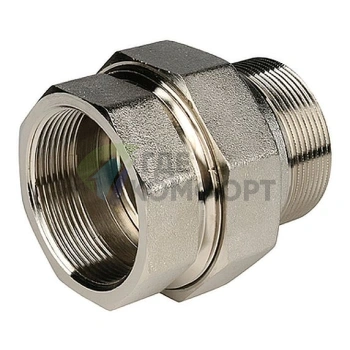 Разъемное соединение STOUT американка ВН с резиновым уплотнением 2 никелированное - фото 3