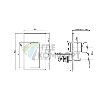 Смеситель для душа FIMA Carlo Frattini: 2 источника, встраиваемая внешняя часть, матовый белый (F3389X2BS) - фото 2