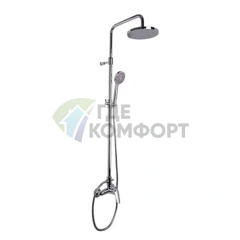 Смеситель для душа FIMA Carlo Frattini Spot с душевой стойкой и верхним душем, хром (F3005/2CR) - фото 1