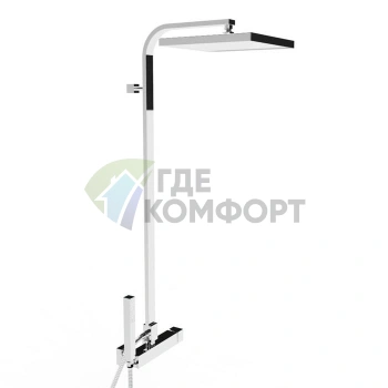 Stella Bamboo Quadro: Душевой комплект со смесителем и штангой (хром) (BQ 02422 CR00) - фото 1