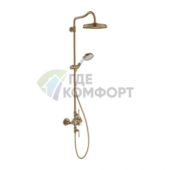 Душевая стойка Axor Montreux с термостатом и верхним душем в шлифованной бронзе (16572140) - фото 1