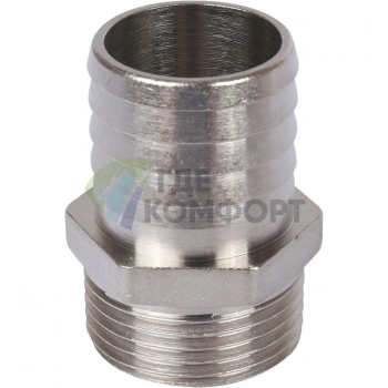 Штуцер НР 1x30 мм, никелированный Stout - фото 4