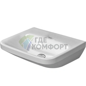 Медицинская раковина Duravit DuraStyle 550x440 мм без перелива и отверстия под смеситель (2324550070) - фото 1